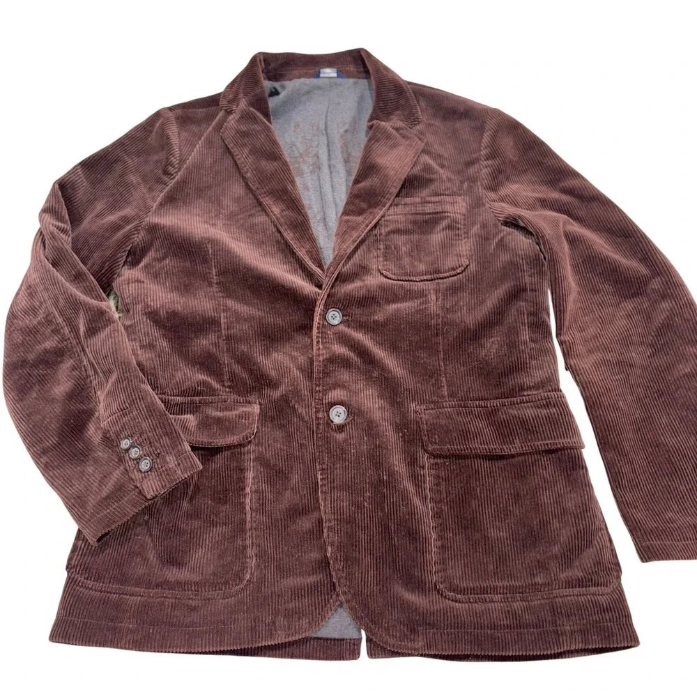 Vintage Gap Corduroy Blazer Mens Medium Brown 2 Button Sport Coat Jacket